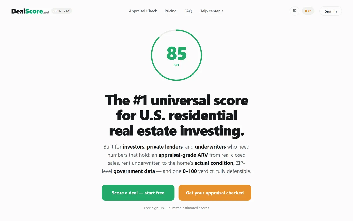 DealScore website